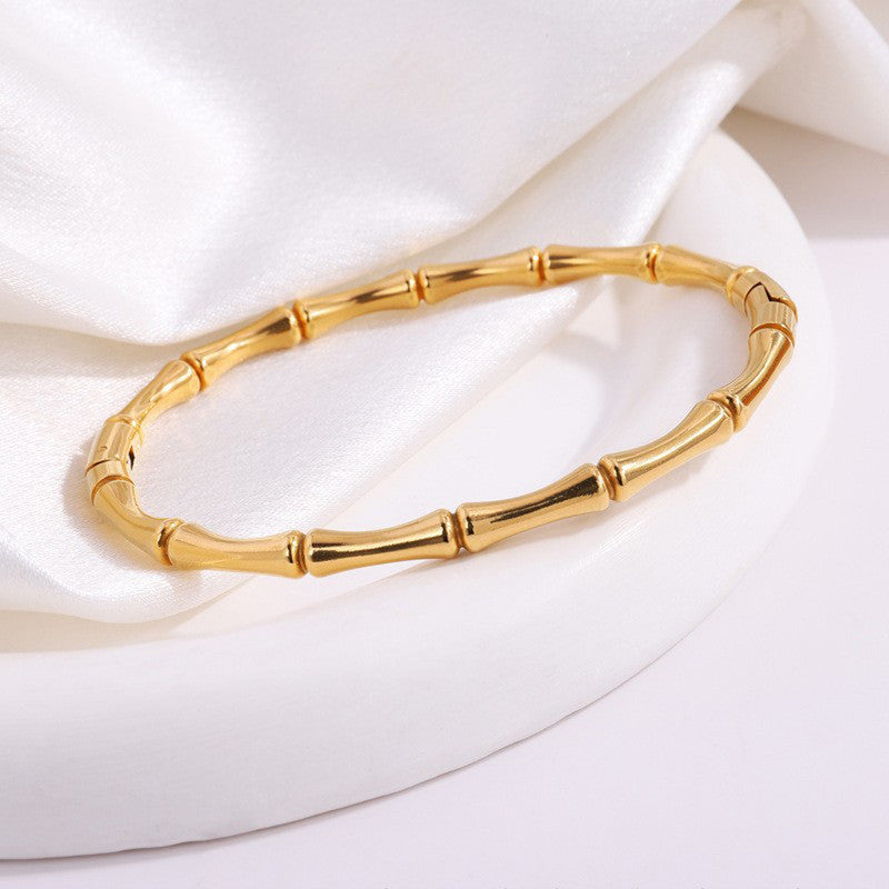 Korean Bamboo Luxe Bracelet/kada Anti Tarnish