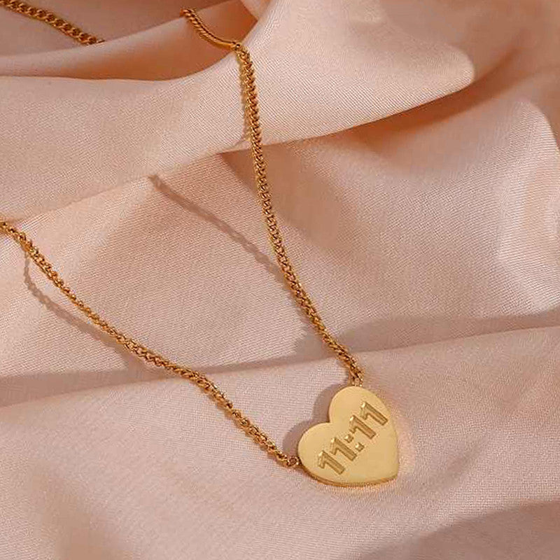 Angel 11:11 Heart Necklace