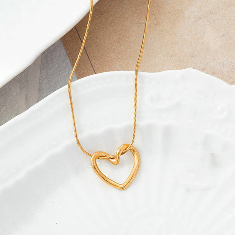 Luna Heart Necklace Anti Tarnish