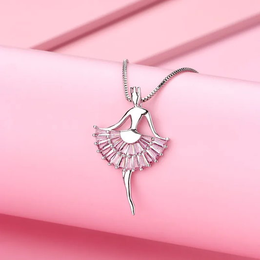 Graceful Ballerina Pendant Chain