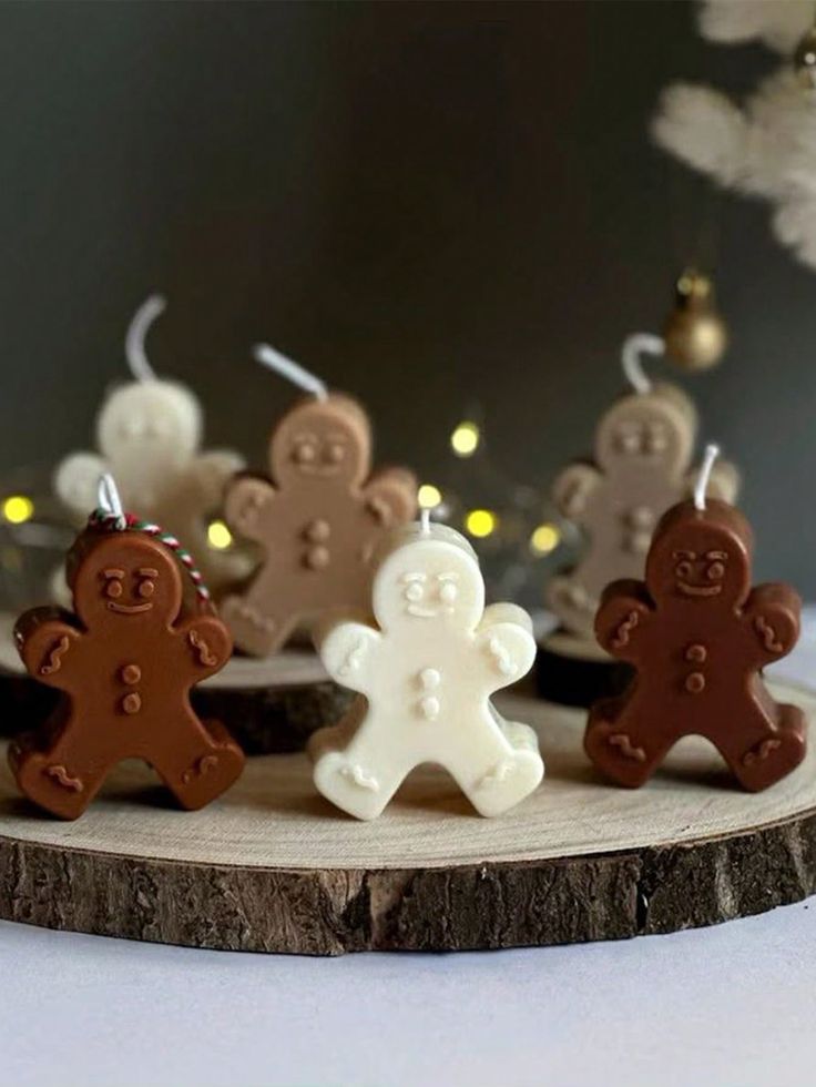 Gingerbread Man Candle for Christmas