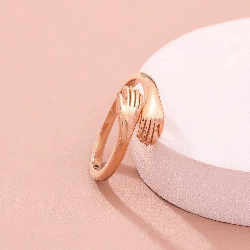 Amora Hug Anti Tarnish Finger Ring Rose Gold