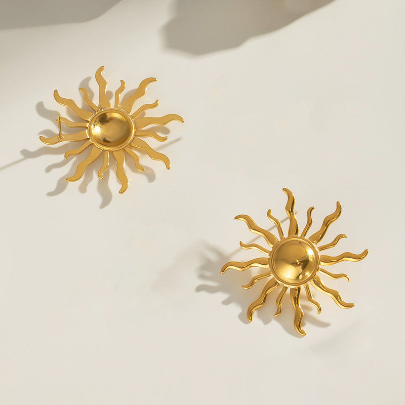 Aurora Sunburst Studs Anti Tarnish Earrings
