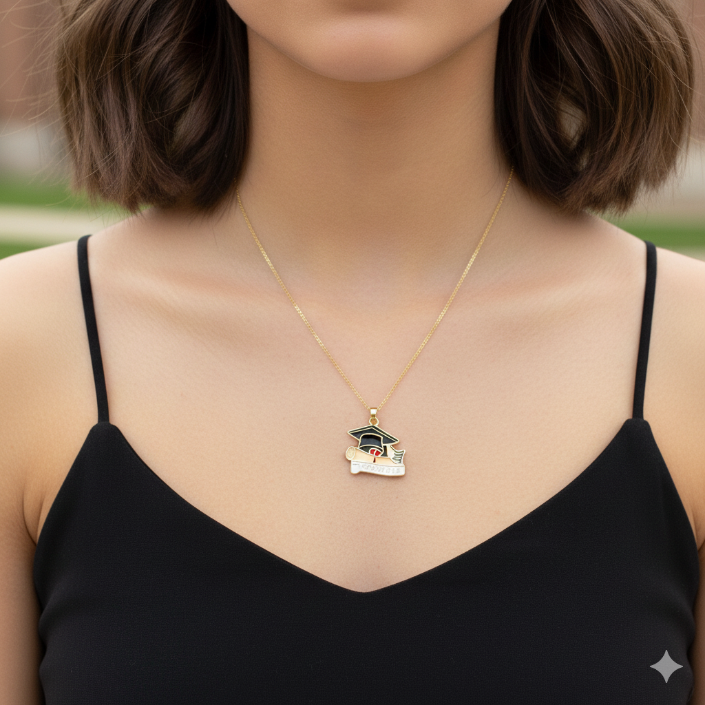 🎓 “Caps Off” Graduate Achievement Pendant