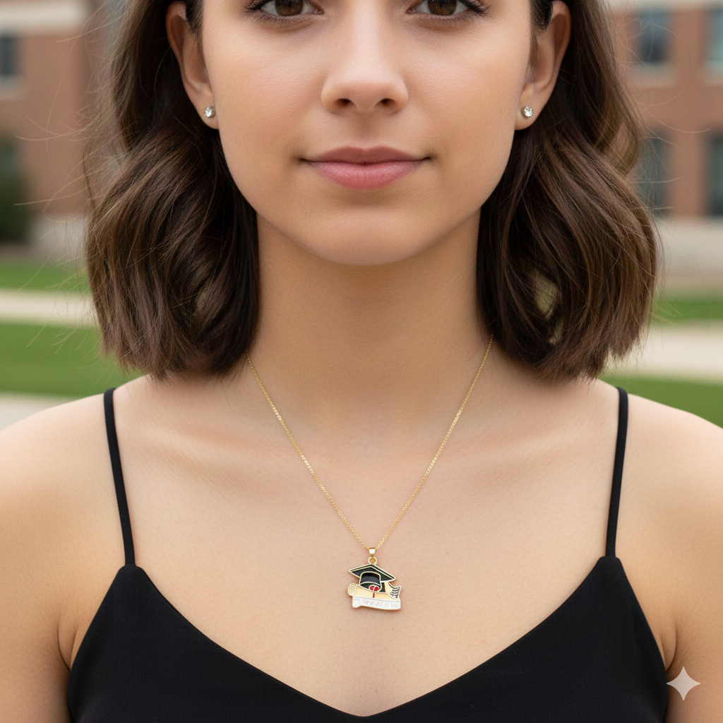 🎓 “Caps Off” Graduate Achievement Pendant