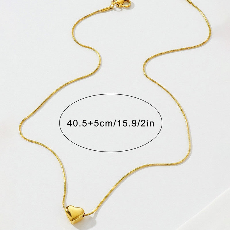 Amora Heart Chain Necklace Anti Tarnish