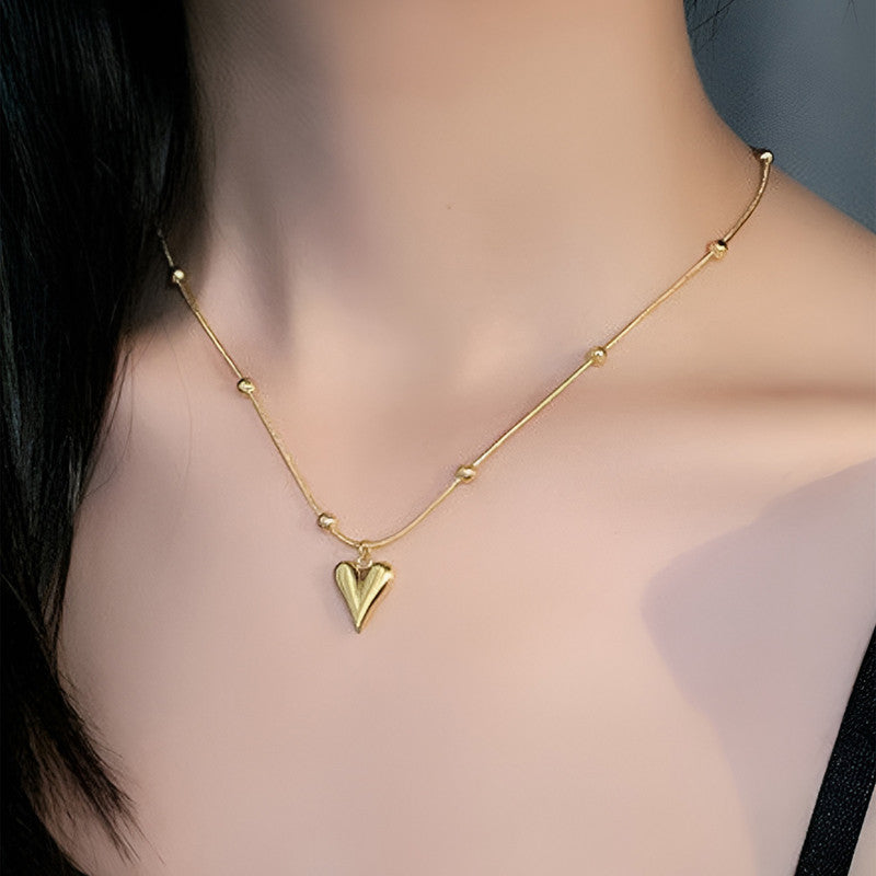 Celeste Heart Necklace Anti Tarnish