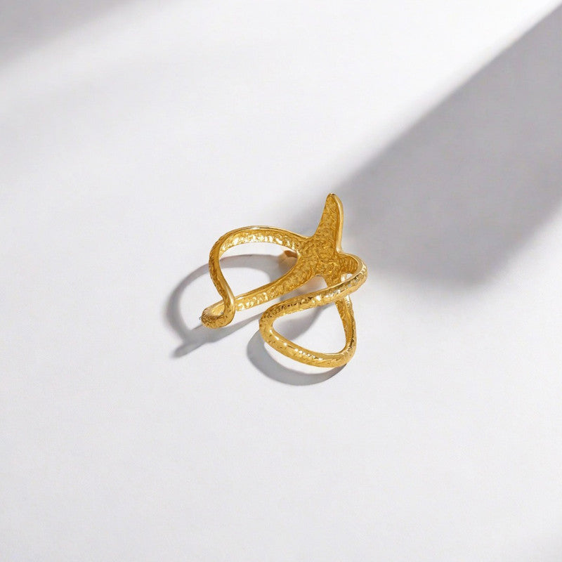 Golden Starfish Anti Tarnish Finger Ring