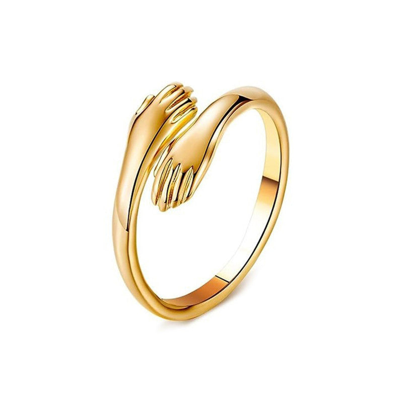 Amora Hug Anti Tarnish Ring Gold