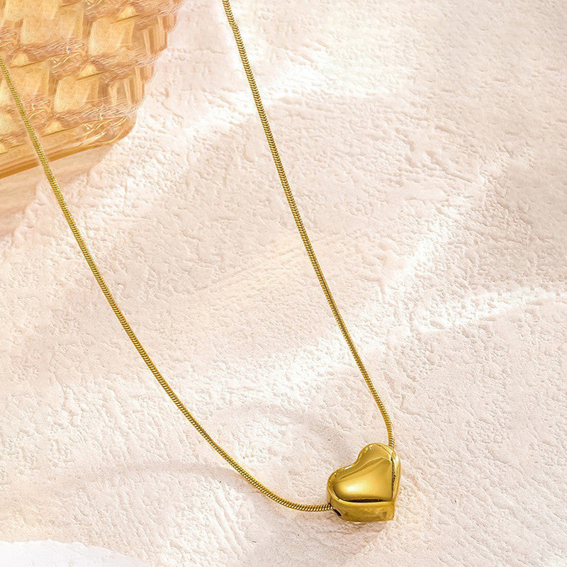 Amora Heart Chain Necklace Anti Tarnish