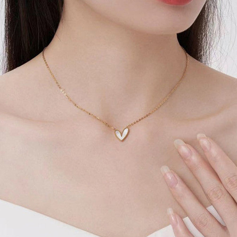 Serene Heart MOP Necklace Anti Tarnish