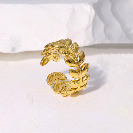 Eternal Leaf Band Ring Anti Tarnish