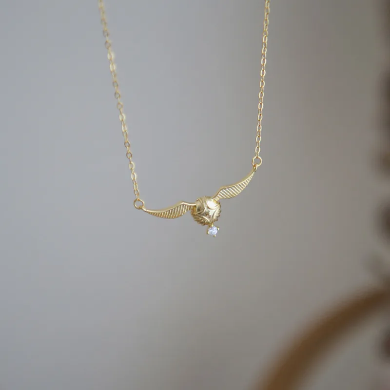Enchanted Snitch Harry Potter Anti Tarnish Pendant Necklace