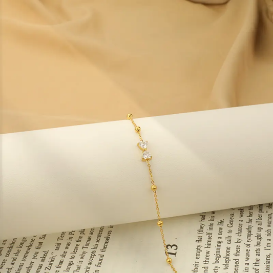 Sparkle Bow tie Anti Tarnish Bracelet