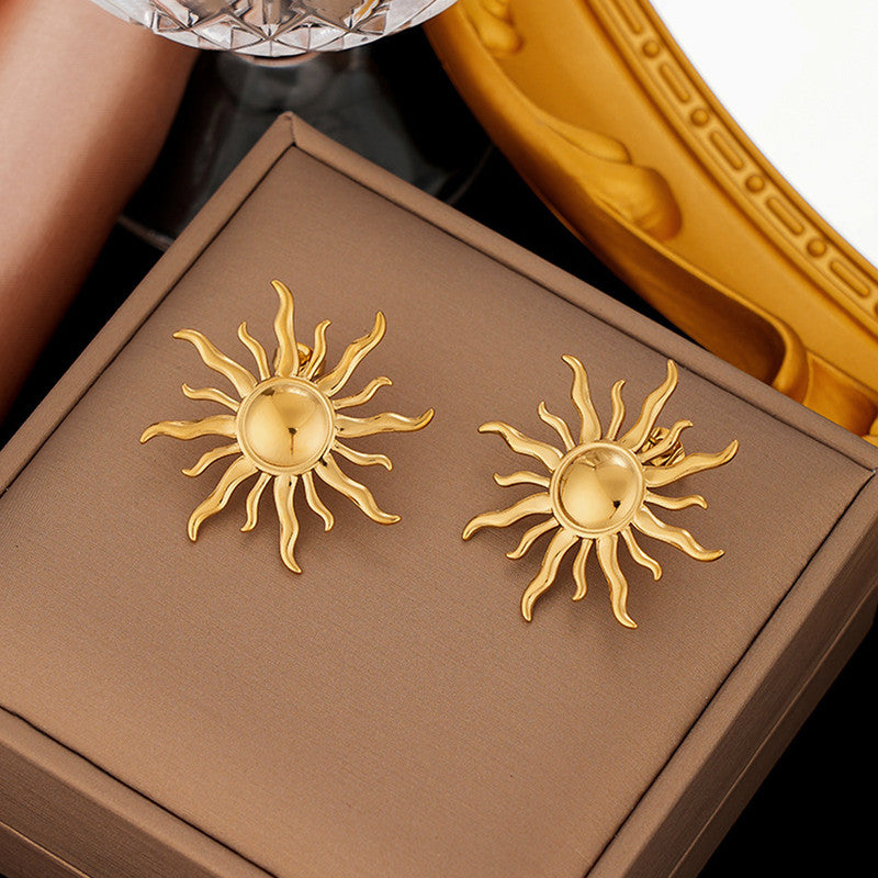 Aurora Sunburst Studs Anti Tarnish Earrings