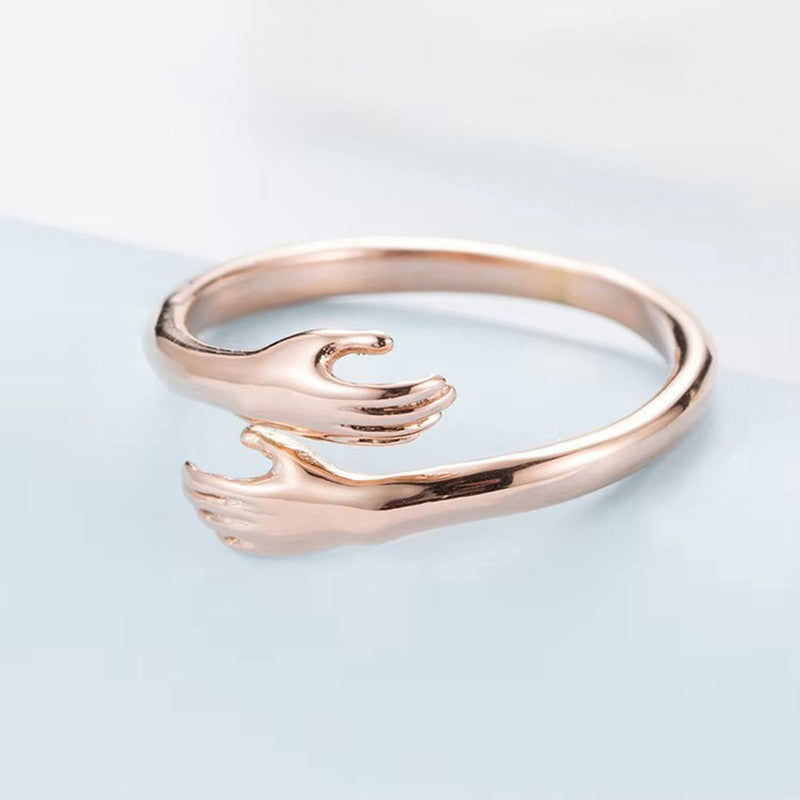 Amora Hug Anti Tarnish Finger Ring Rose Gold