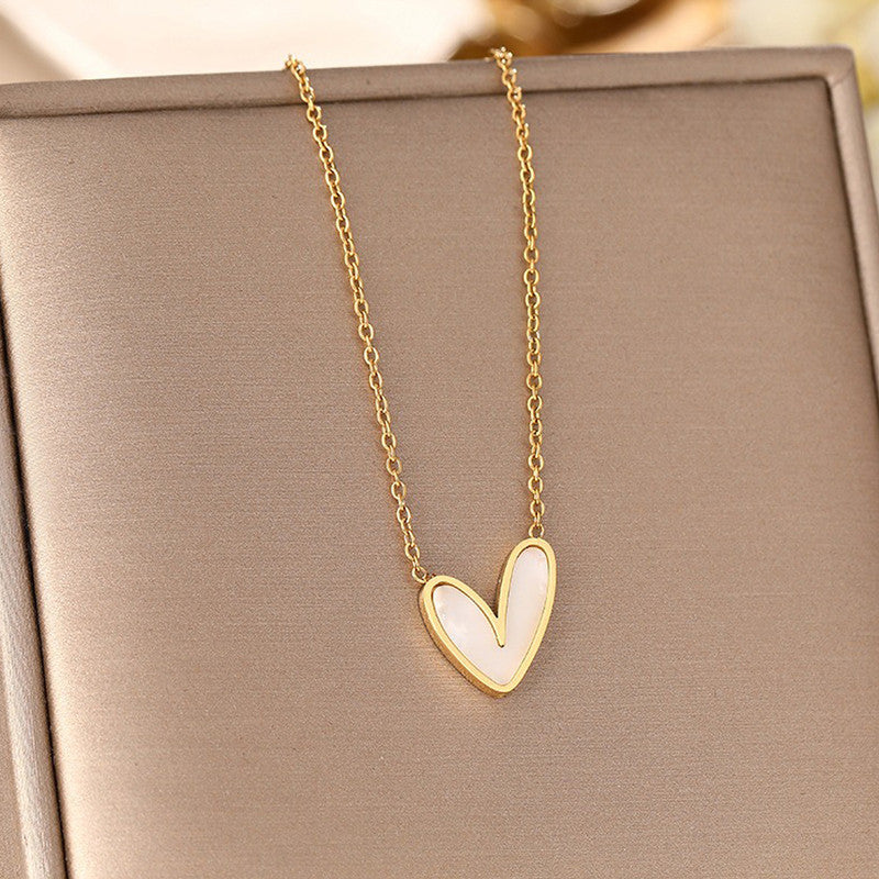 Serene Heart MOP Necklace Anti Tarnish