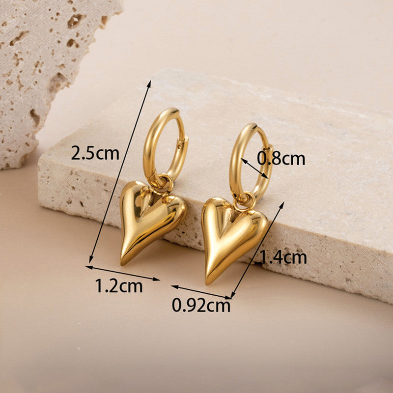 Eternal Heart Hoops Anti Tarnish Earrings
