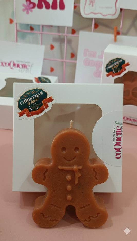 Gingerbread Man Candle for Christmas