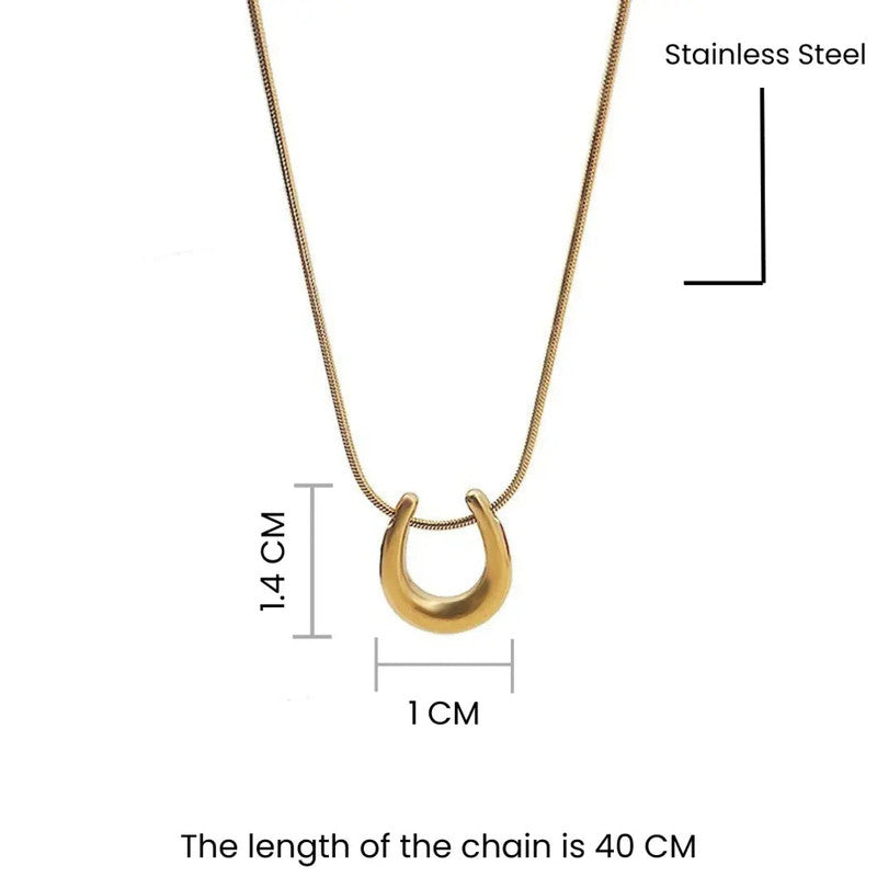Lucky Charm Horseshoe Necklace Anti Tarnish
