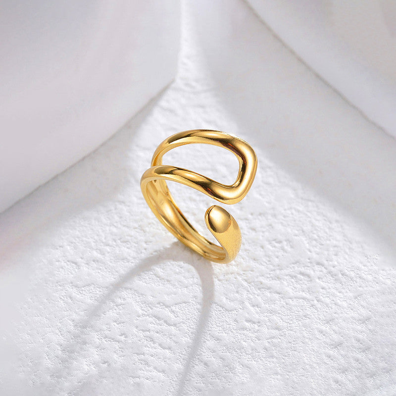 Irregular Shape Anti Tarnish Finger Ring