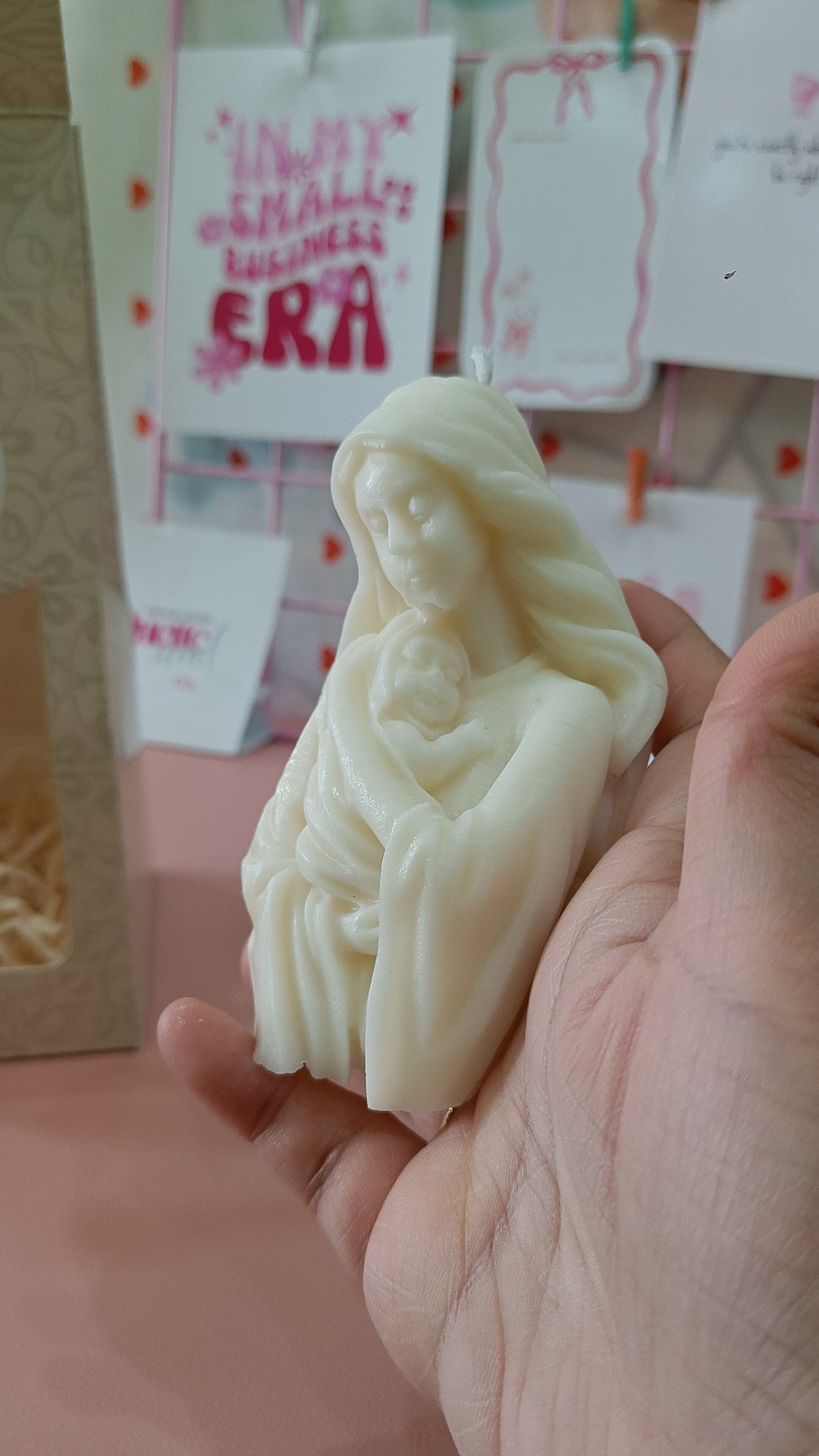 Mary and Jesus Sculpture Candle