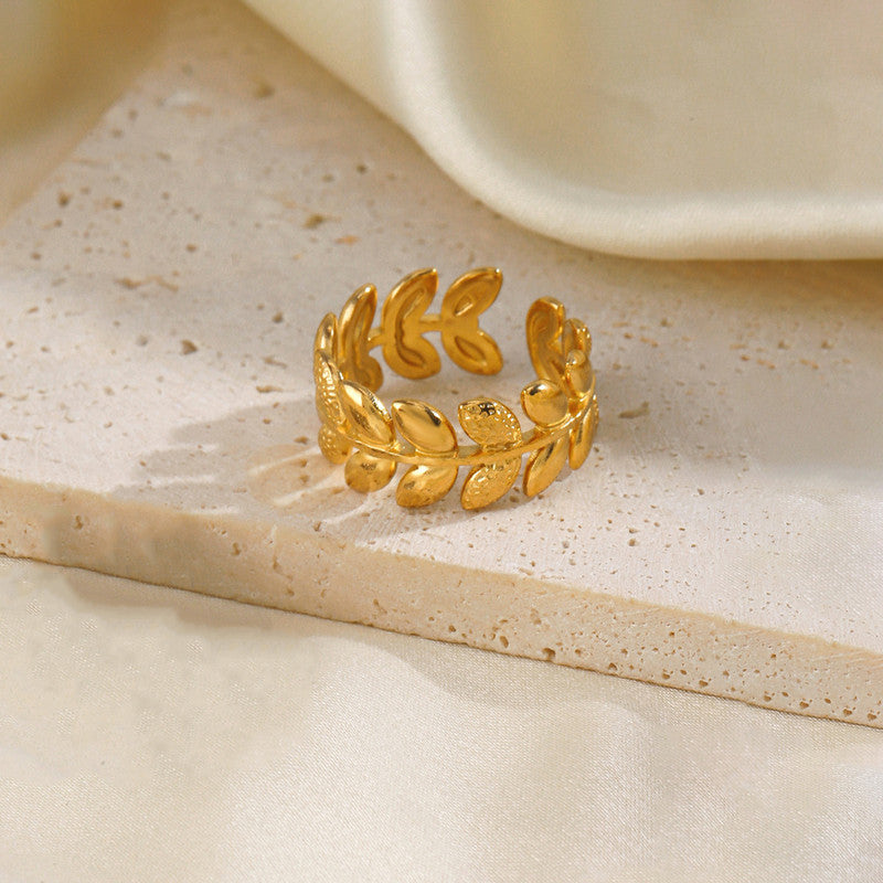 Eternal Leaf Band Ring Anti Tarnish