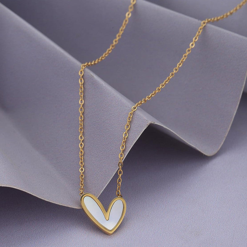 Serene Heart MOP Necklace Anti Tarnish