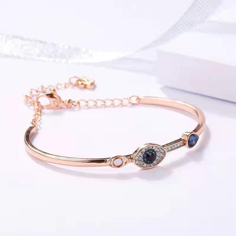 Rosé Guardian Evil Eye Bangle Anti Tarnish Bracelet