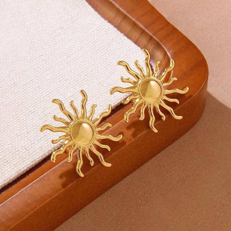 Aurora Sunburst Studs Anti Tarnish Earrings