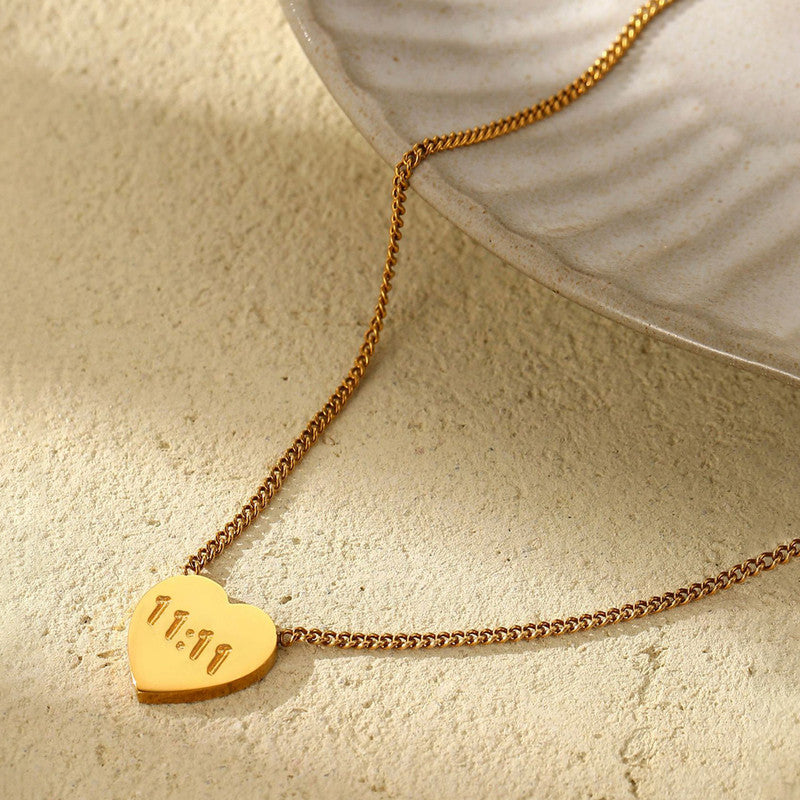 Angel 11:11 Heart Necklace