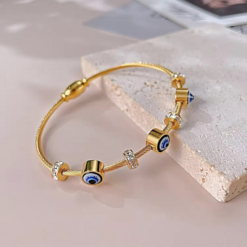 Golden Guardian Evil Eye Bracelet Anti Tarnish