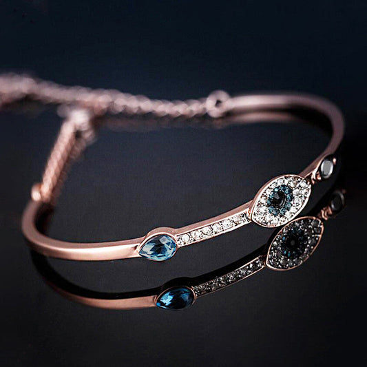 Rosé Guardian Evil Eye Bangle Anti Tarnish Bracelet
