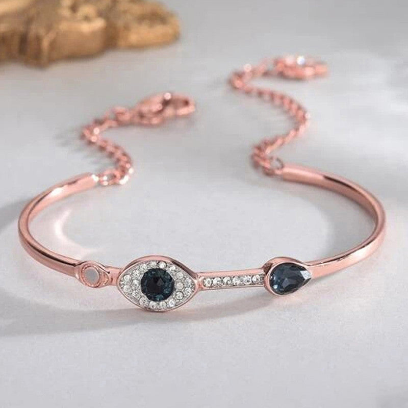 Rosé Guardian Evil Eye Bangle Anti Tarnish Bracelet