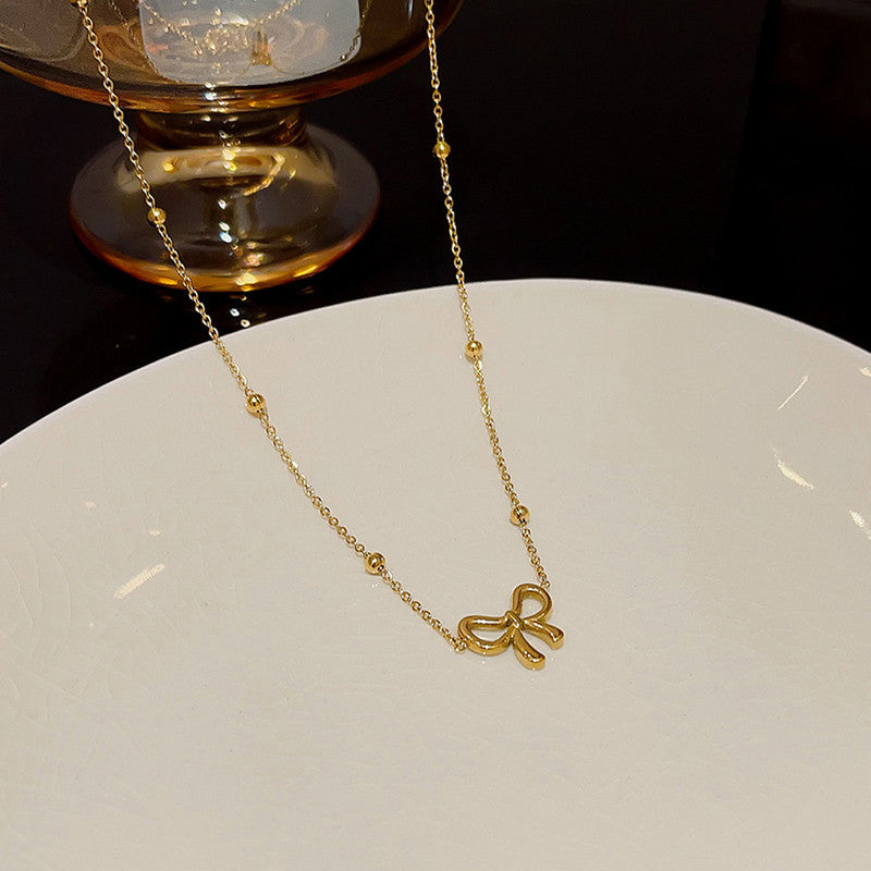 Eternal Bow Necklace Anti Tarnish