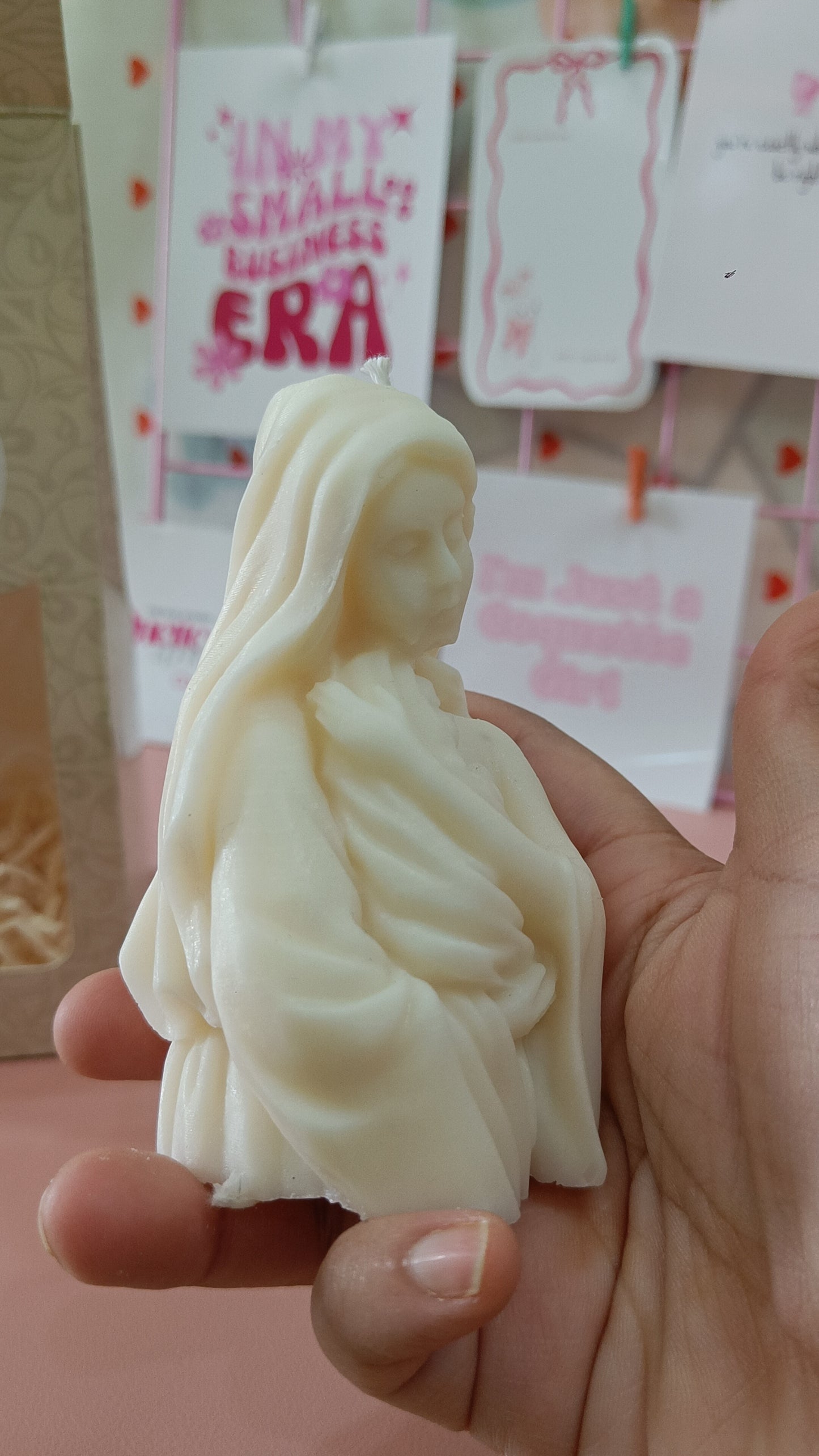 Mary and Jesus Sculpture Candle