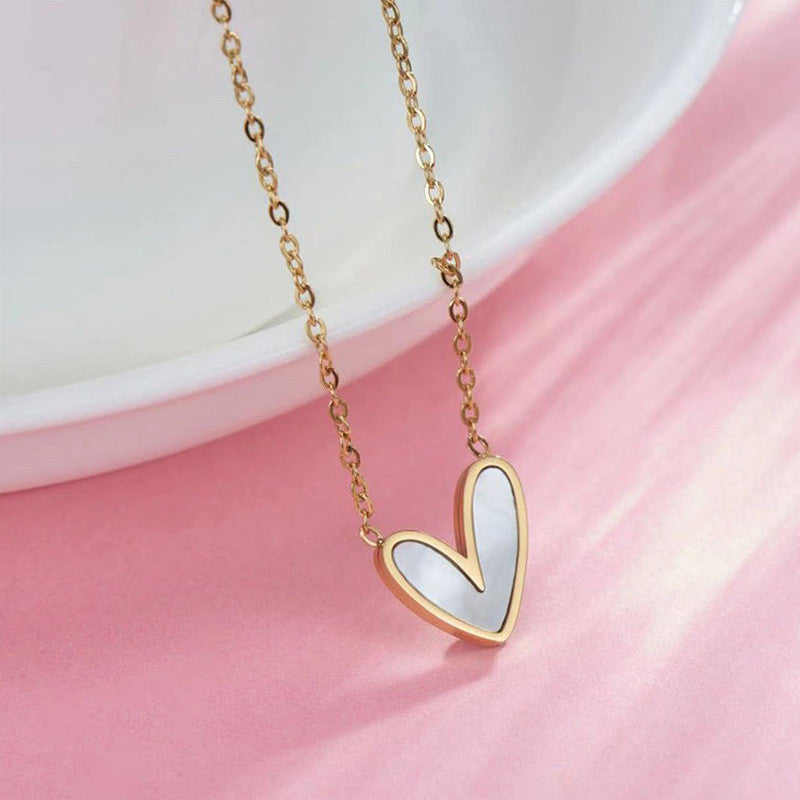 Serene Heart MOP Necklace Anti Tarnish