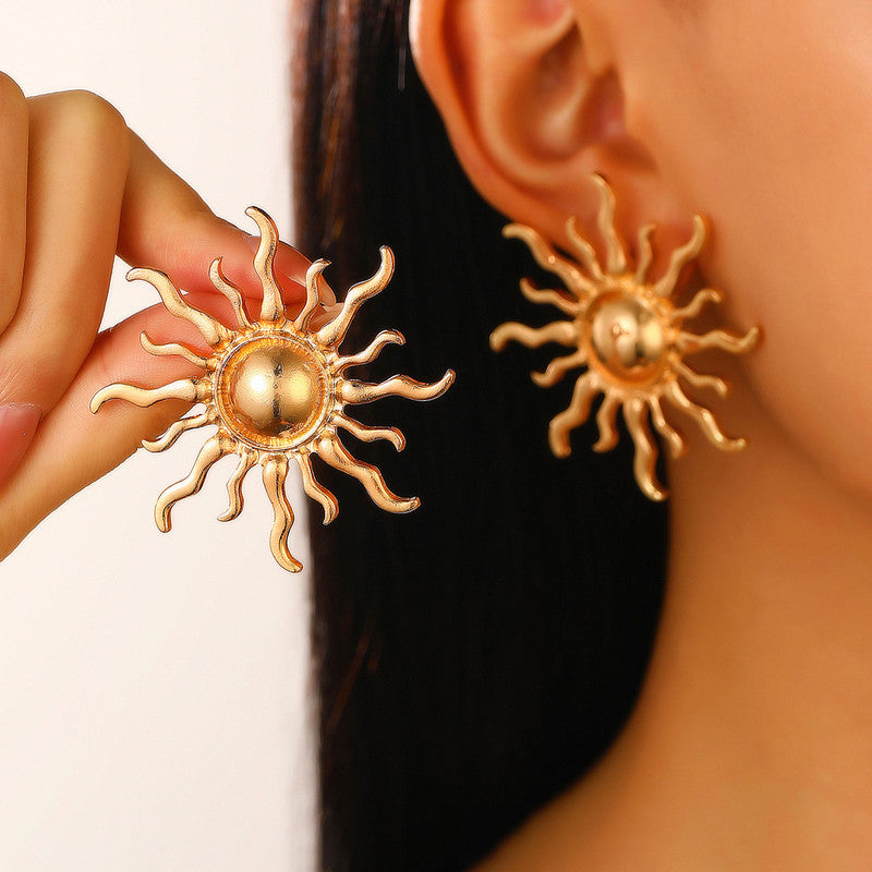 Aurora Sunburst Studs Anti Tarnish Earrings