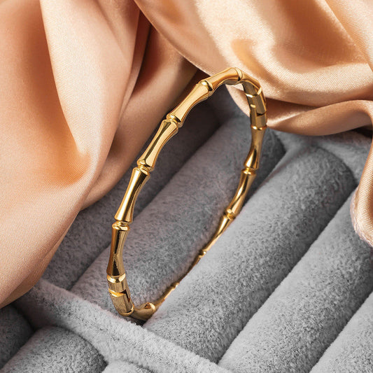 Korean Bamboo Luxe Bracelet/kada Anti Tarnish
