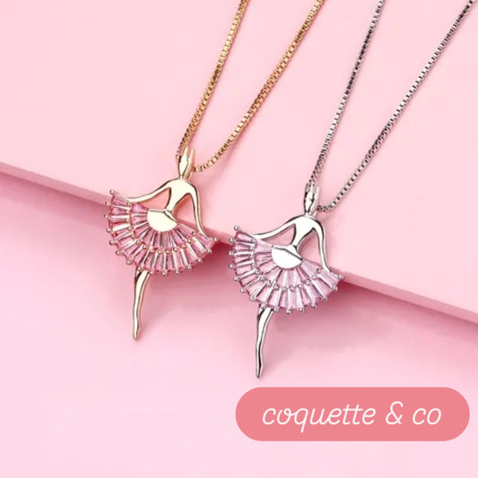 Graceful Ballerina Pendant Chain